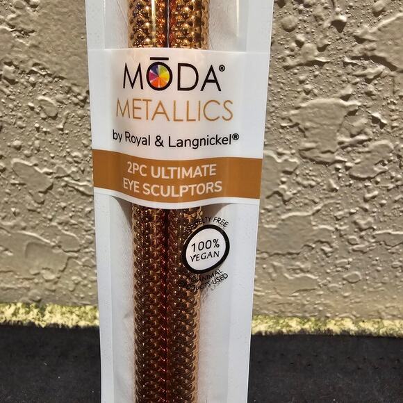 MODA Metallics Eye Sculptor Brushes Set Royal Langnickel Vegan Makeup Brushes - Picture 2 of 7